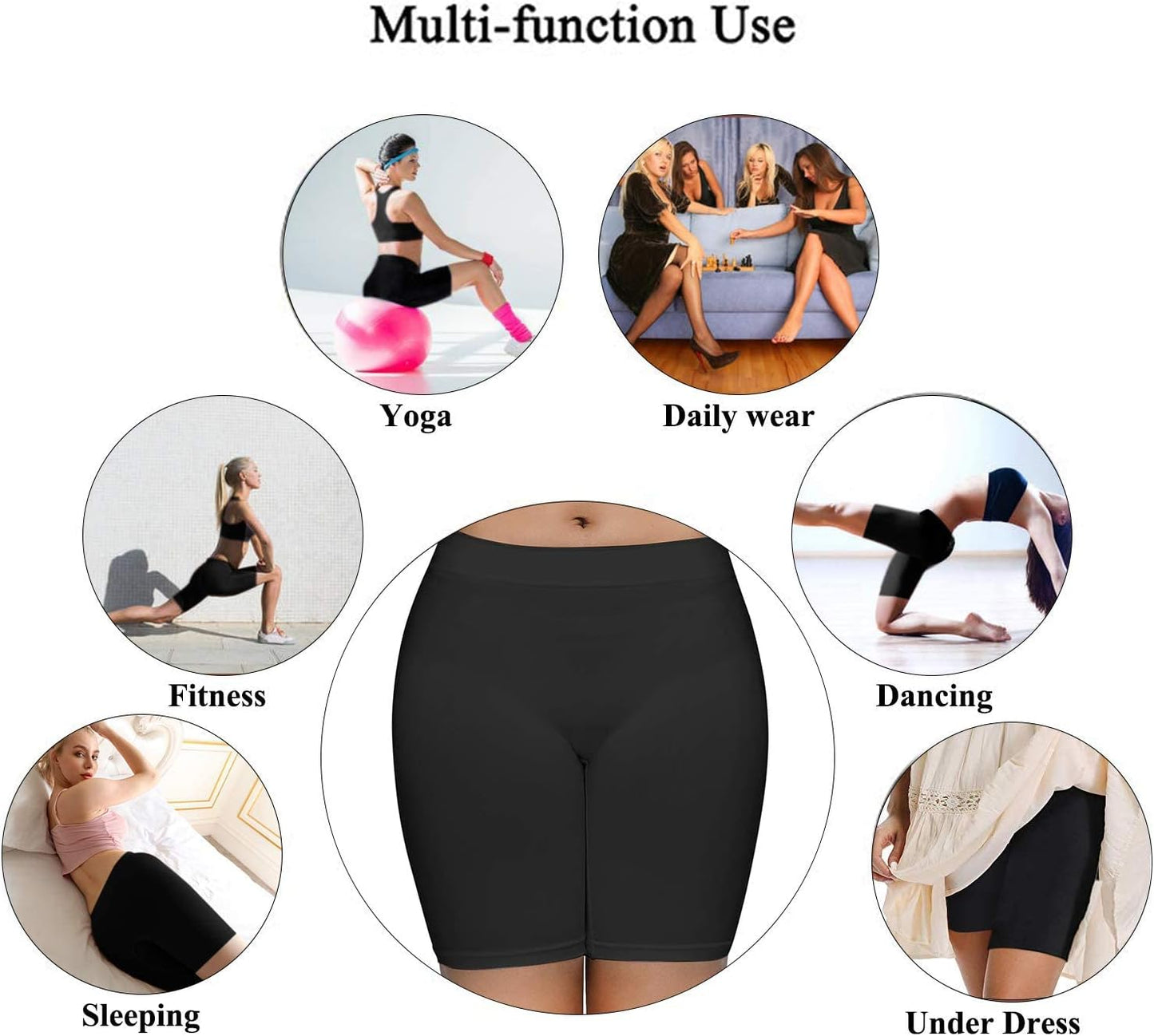 Slip Shorts for Women, Comfortable Smooth Seamless Underwear for Yoga